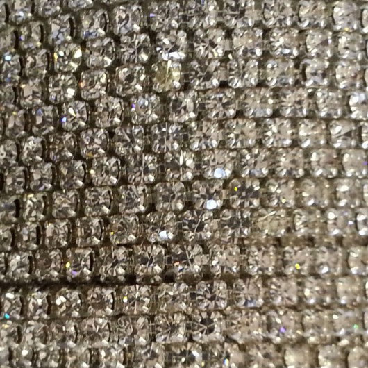 Catena con Strass Crystal 3mm Silver