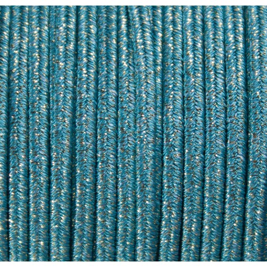 Soutache HQ Metal turchese 3mm x 2Mt